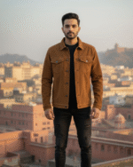 The Dune Suede Trucker Jacket - Image 3